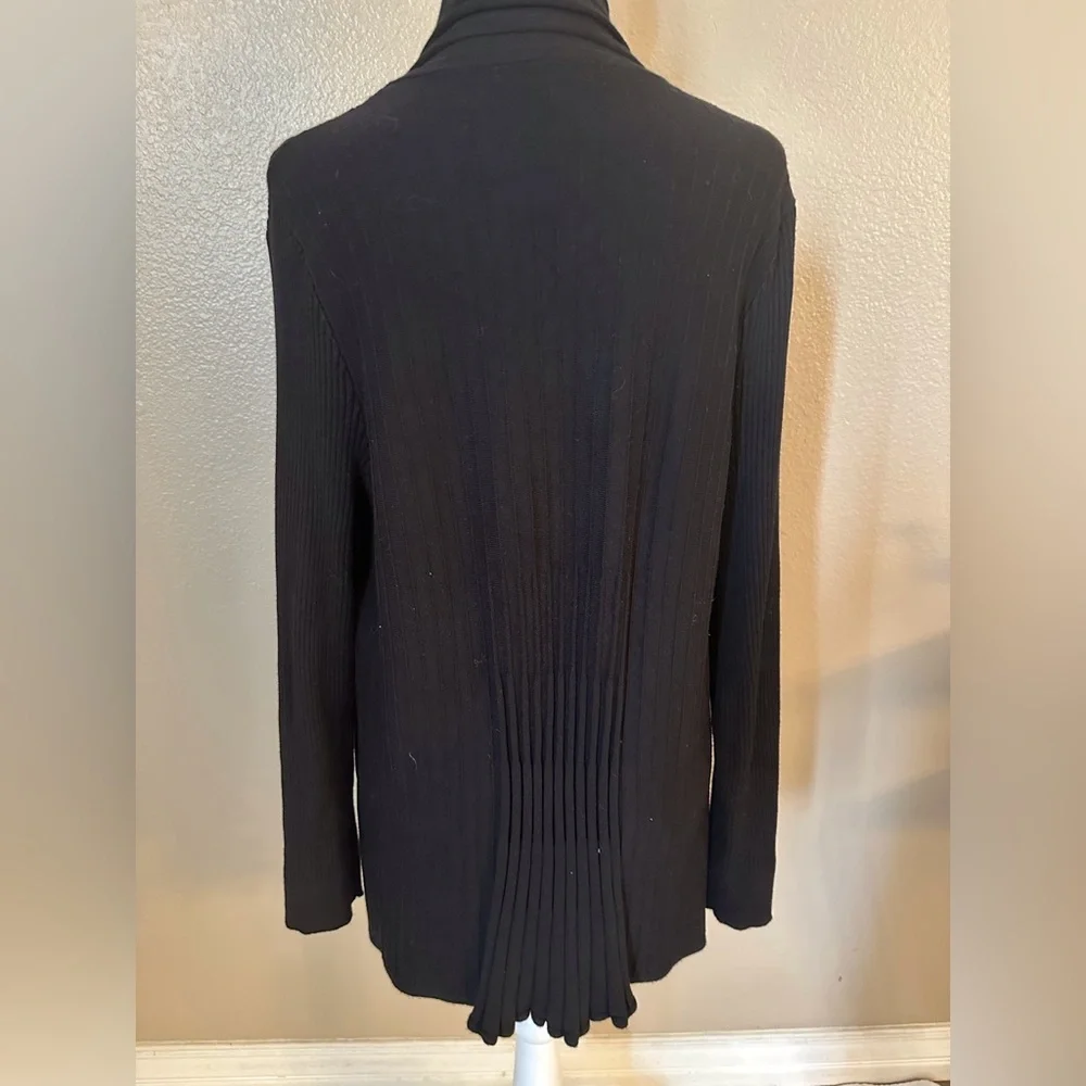 Love Trend Long Black Open Cardigan - Picture 3 of 4